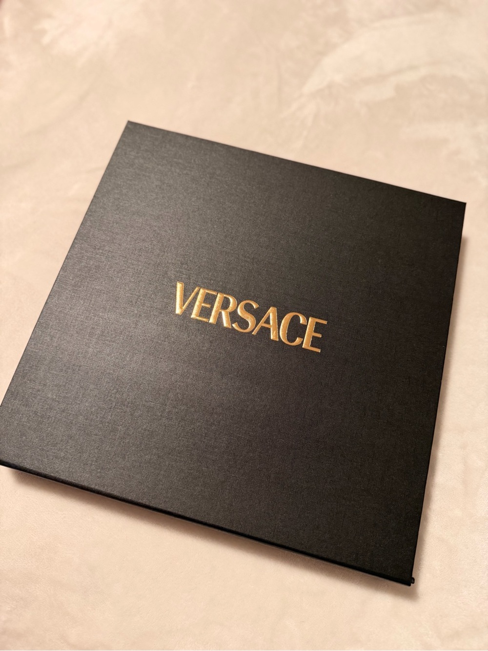 Versace Black Box with Gold Logo Centerpiece
